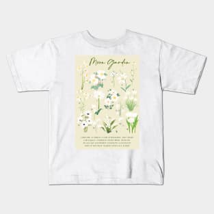 Moon garden watercolor with background Kids T-Shirt